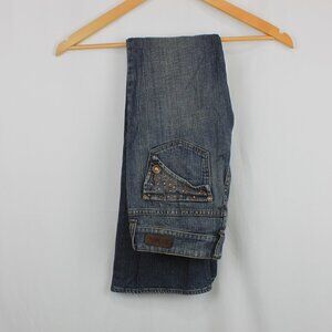 YM Premium Low Rise Boot Cut Rhinestone Jeans